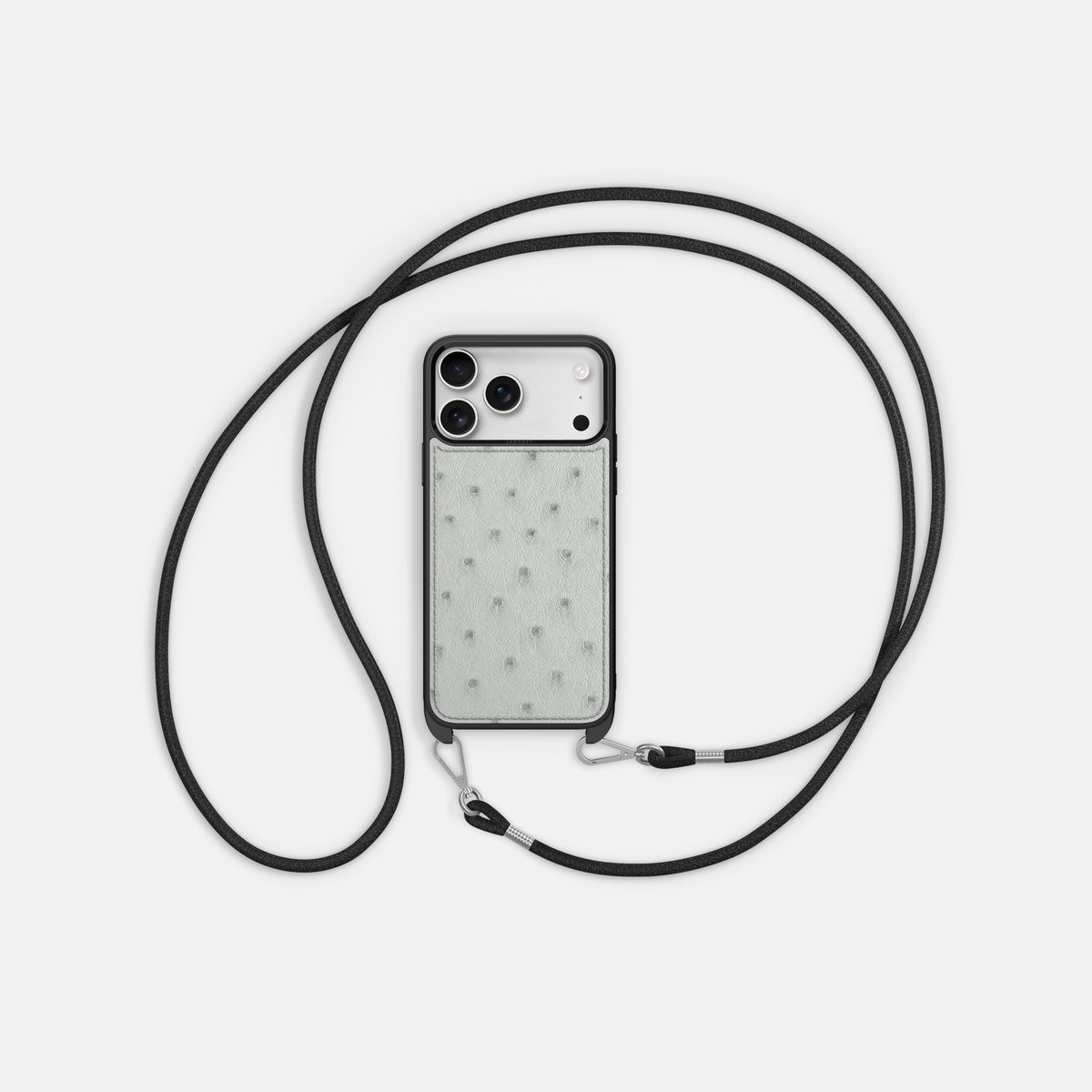 Crossbody Sport Case For iPhone 17 Pro In Ostrich -5 | White