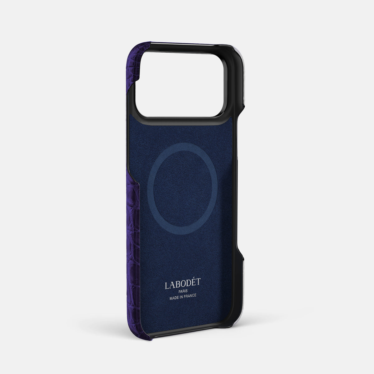 Finger Case For iPhone 17 Pro Max In Himalayan Crocodile -4 | Purple-Black