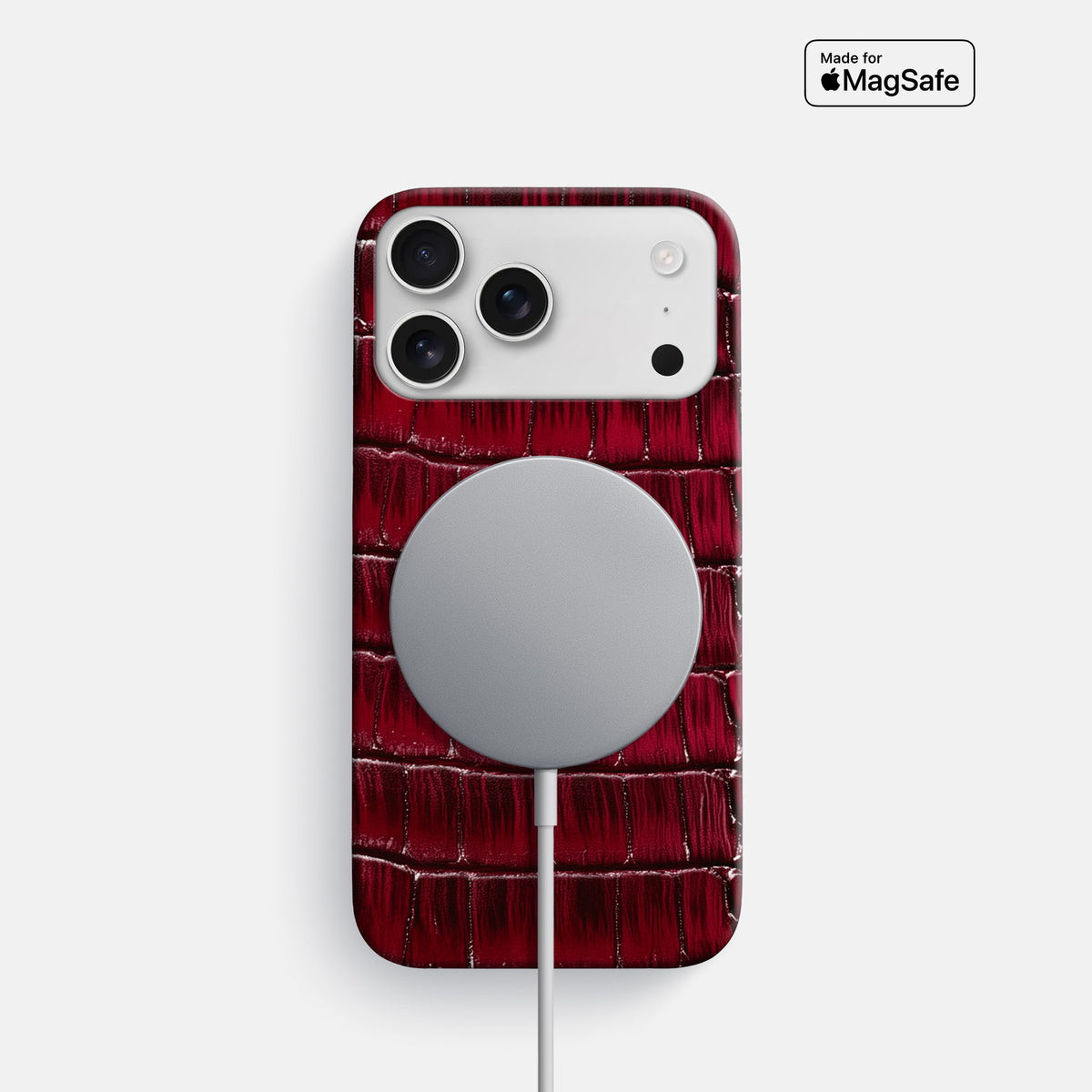 Slim Case For iPhone 17 Pro In Patina Alligator -5 | Havana-Burgundy