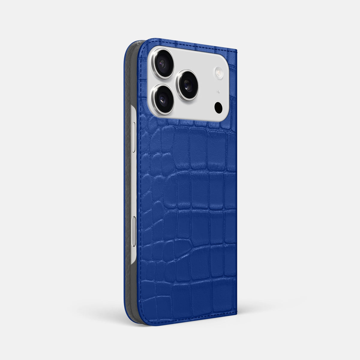 Folio Slim Case For iPhone 18 Pro Max In Alligator -1 | Royal-Blue