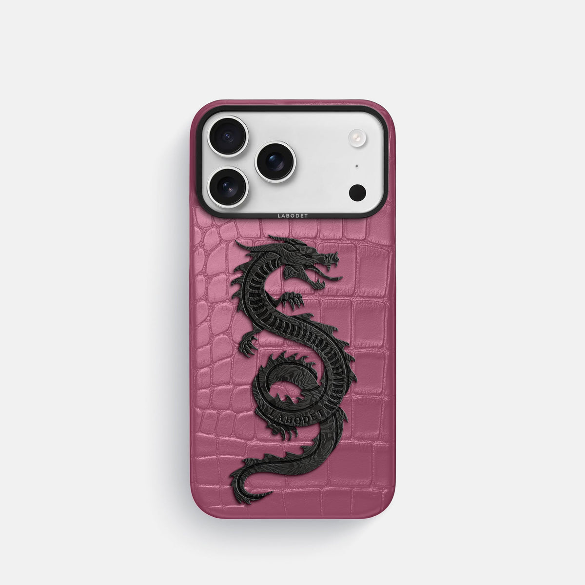Classic Case With Carbon Dragon For iPhone 18 Pro In Alligator -1 | Pink-Lagoon-Black