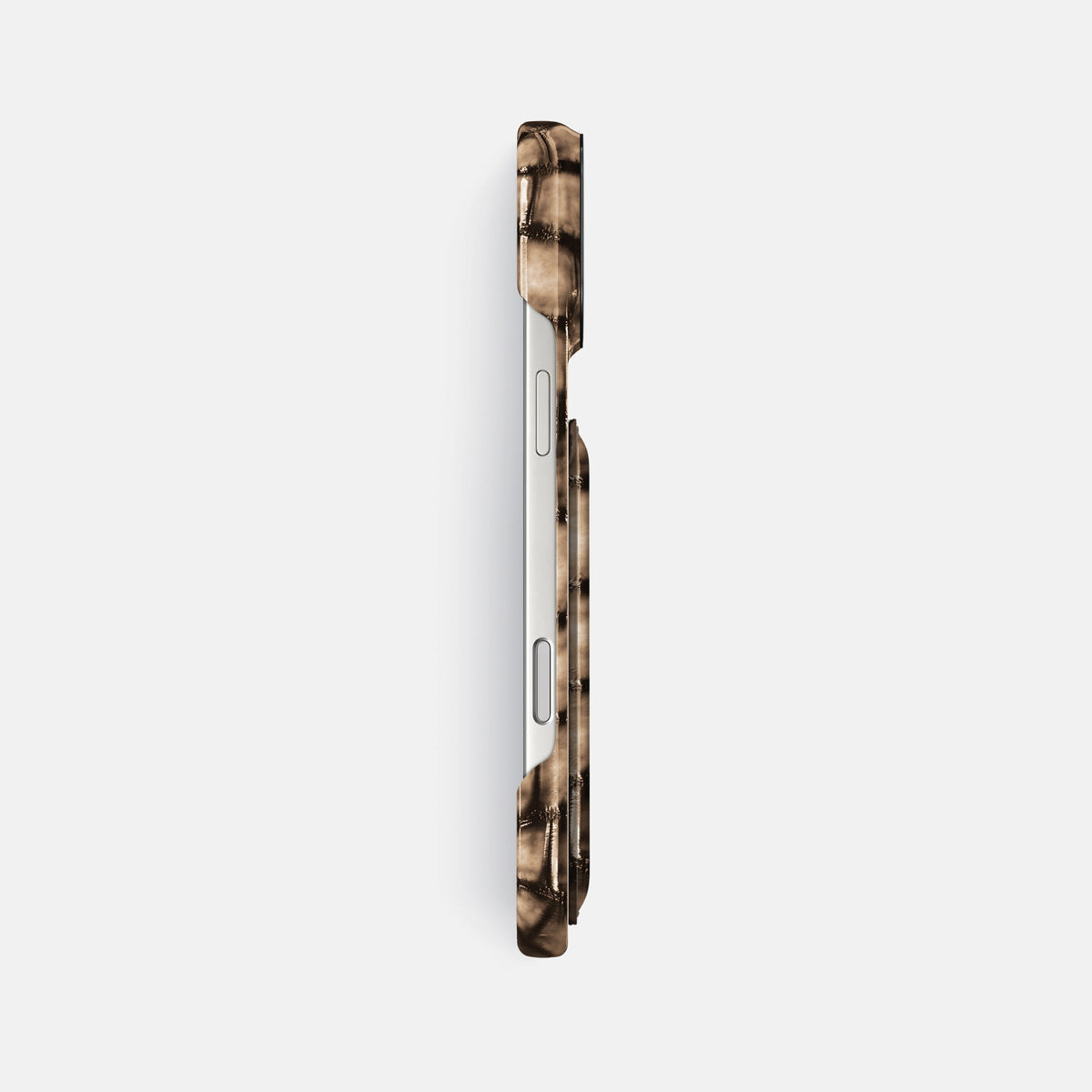 Double Card Case For iPhone 18 Pro Max In Patina Alligator -3 | Etoupe-Black