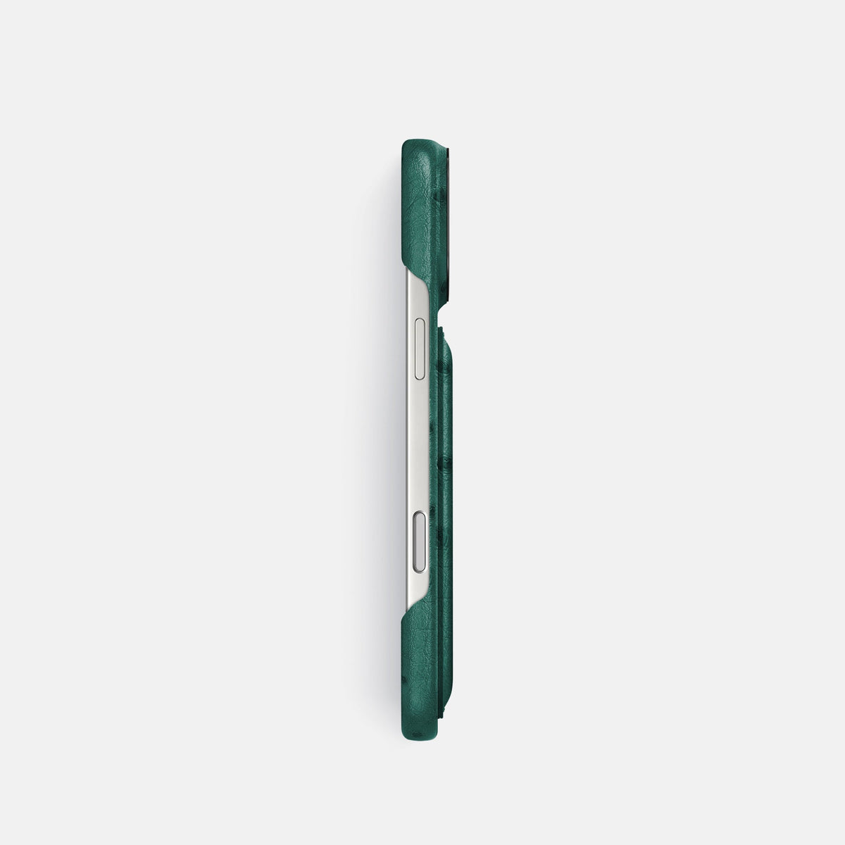 Double Card Case For iPhone 18 Pro In Ostrich -3 | Forest-Green-Black
