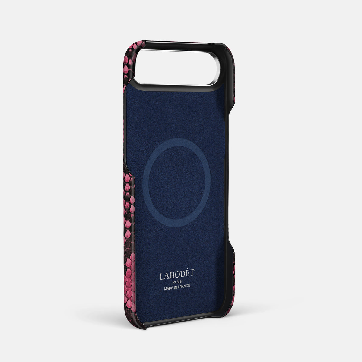 Center Handle For iPhone 17 Air In Deluxe Python -3 | Burgundy-Steel