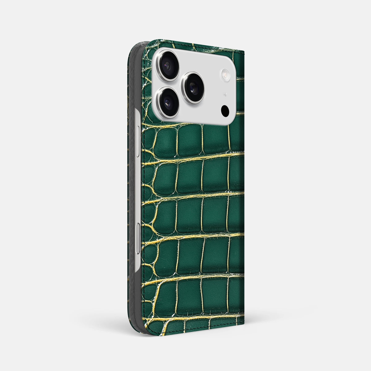 Folio Slim Case For iPhone 17 Pro Max In Patina Alligator -1 | Cambridge