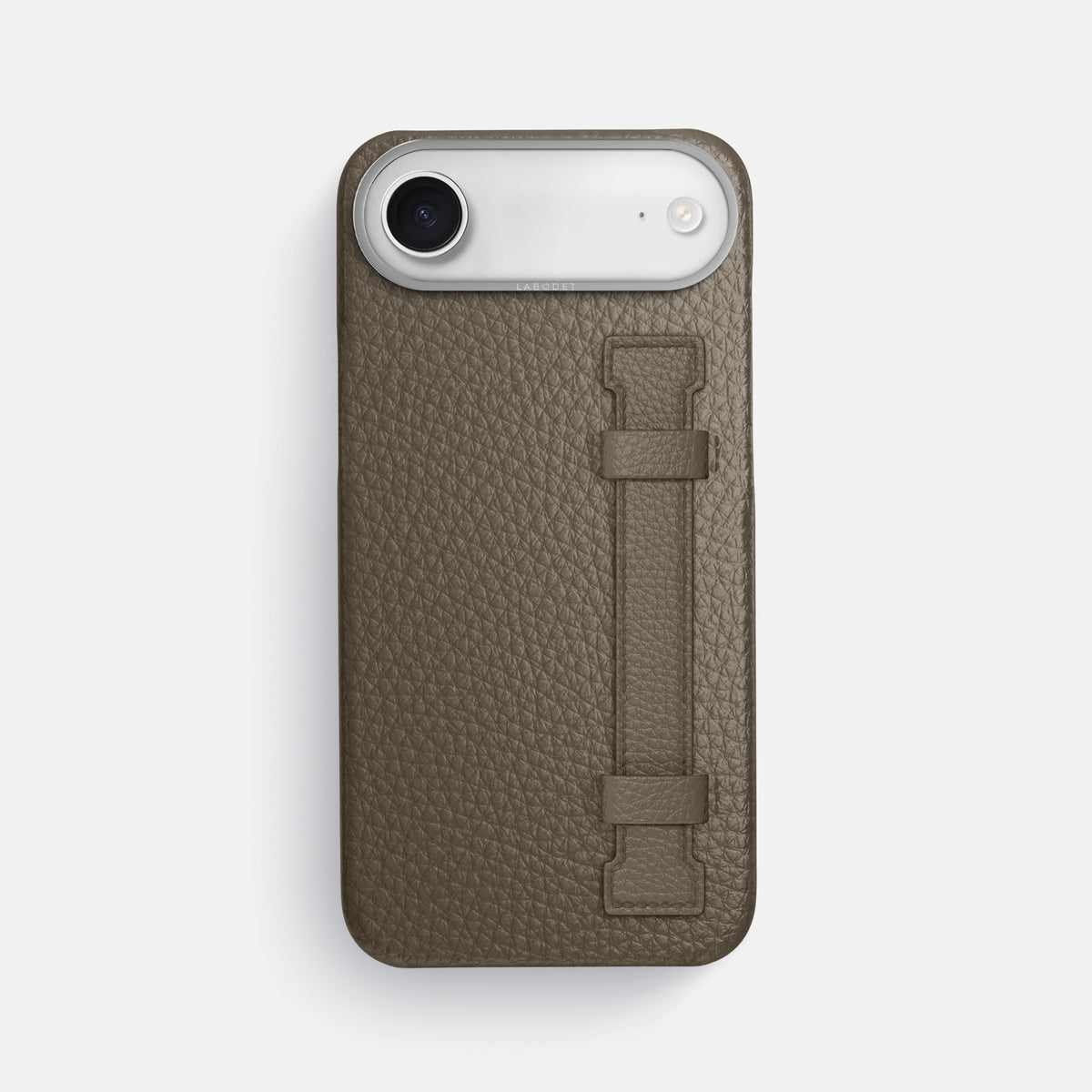 Handle Case For iPhone 17 Air In Calf -1 | Taupe-Steel