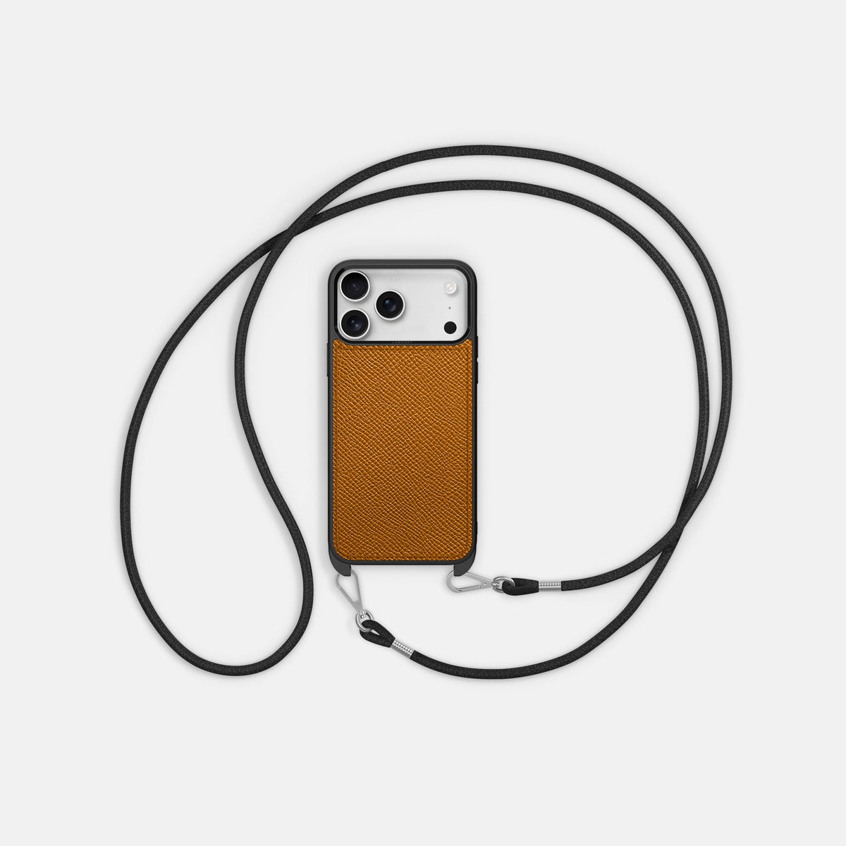 Crossbody Sport Case For iPhone 18 Pro Max In Epsom-Style Calf -5 | Whiskey