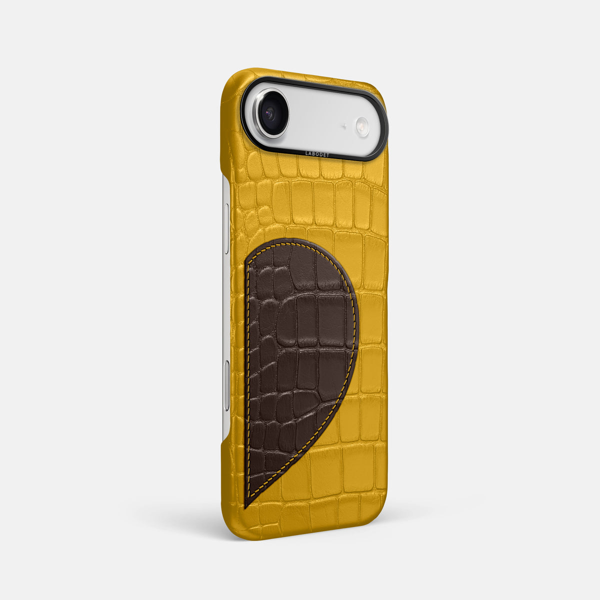 Classic Case With Half Heart - Right For iPhone 17 Air In Alligator -2 | Yellow-Black