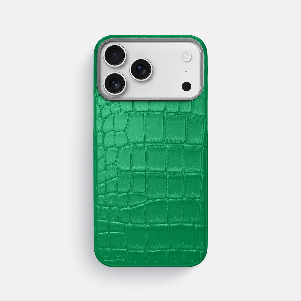 Classic Case For iPhone 17 Pro Max In Porosus Crocodile -1 | Cactus-Green-Steel