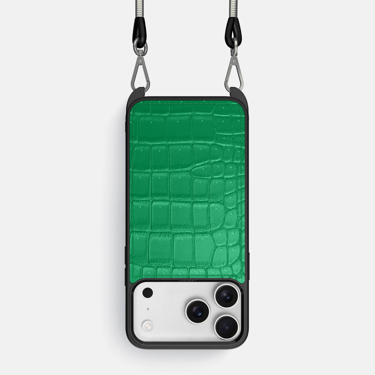 Crossbody Sport Case For iPhone 18 Pro In Porosus Crocodile -1 | Cactus-Green
