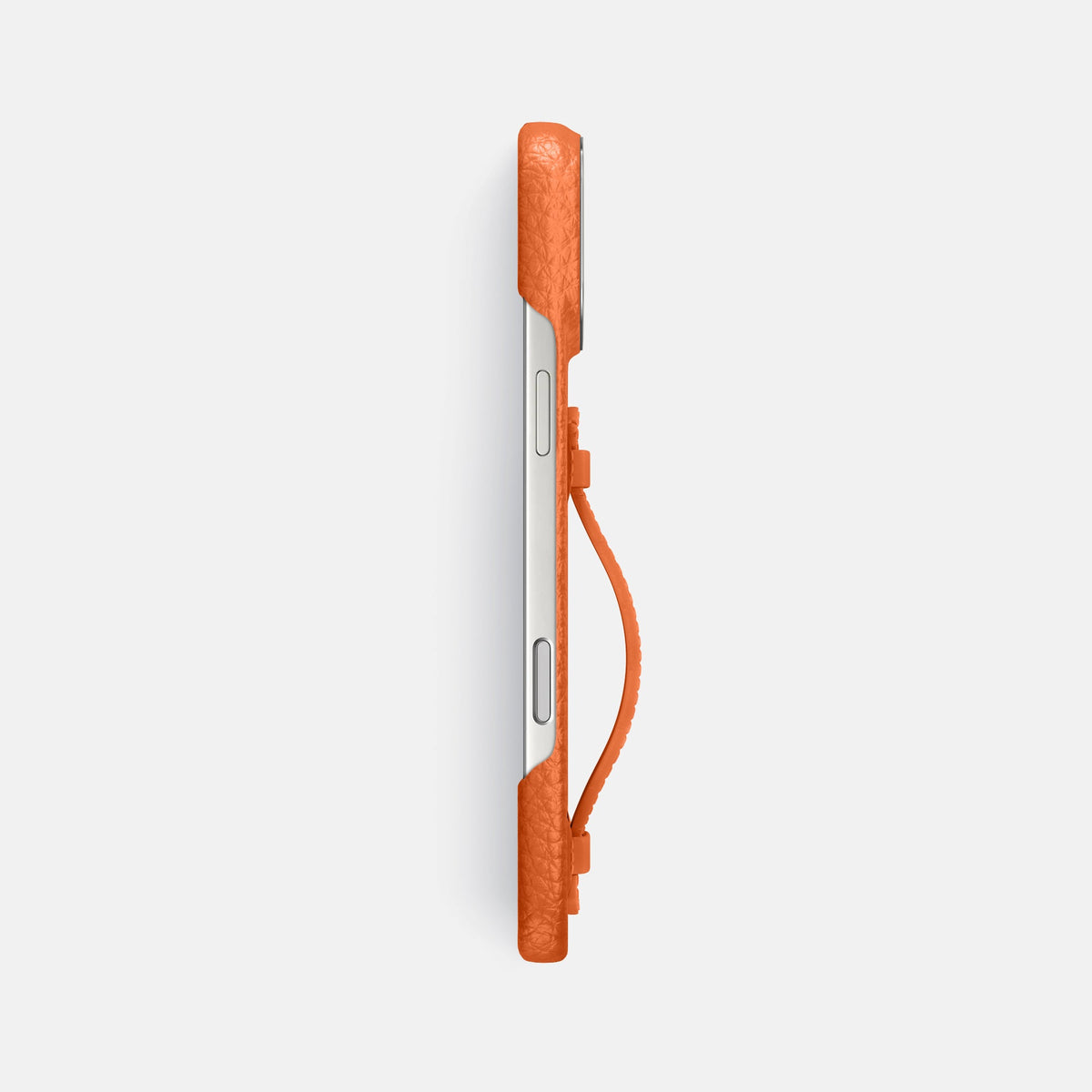 Center Handle For iPhone 18 Pro Max In Calf -2 | Orange-Steel