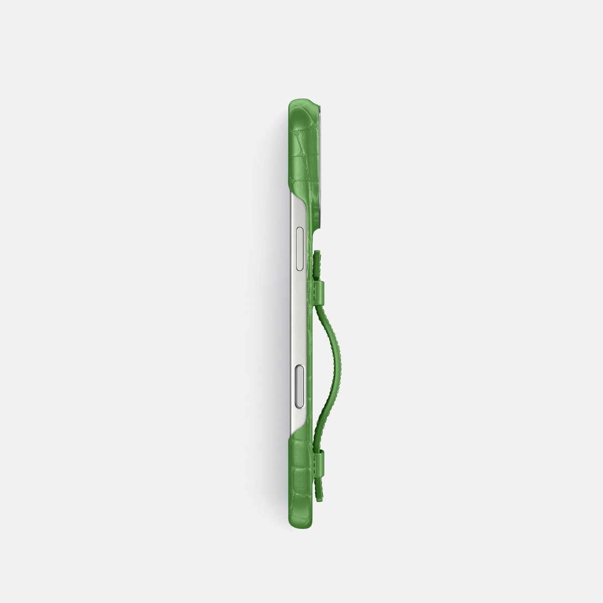 Handle Case For iPhone 18 Pro In Alligator -3 | Apple-Green-Steel