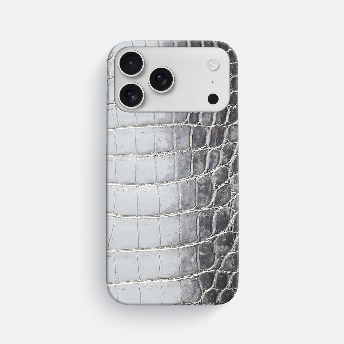 Slim Case For iPhone 17 Pro Max In Himalayan Crocodile -1 | Silver