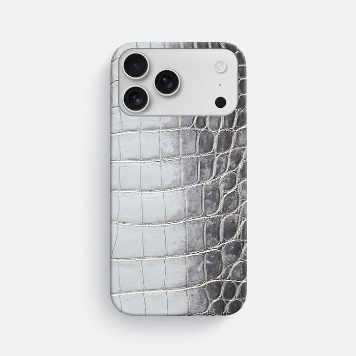 Slim Case For iPhone 17 Pro Max In Himalayan Crocodile -1 | Silver