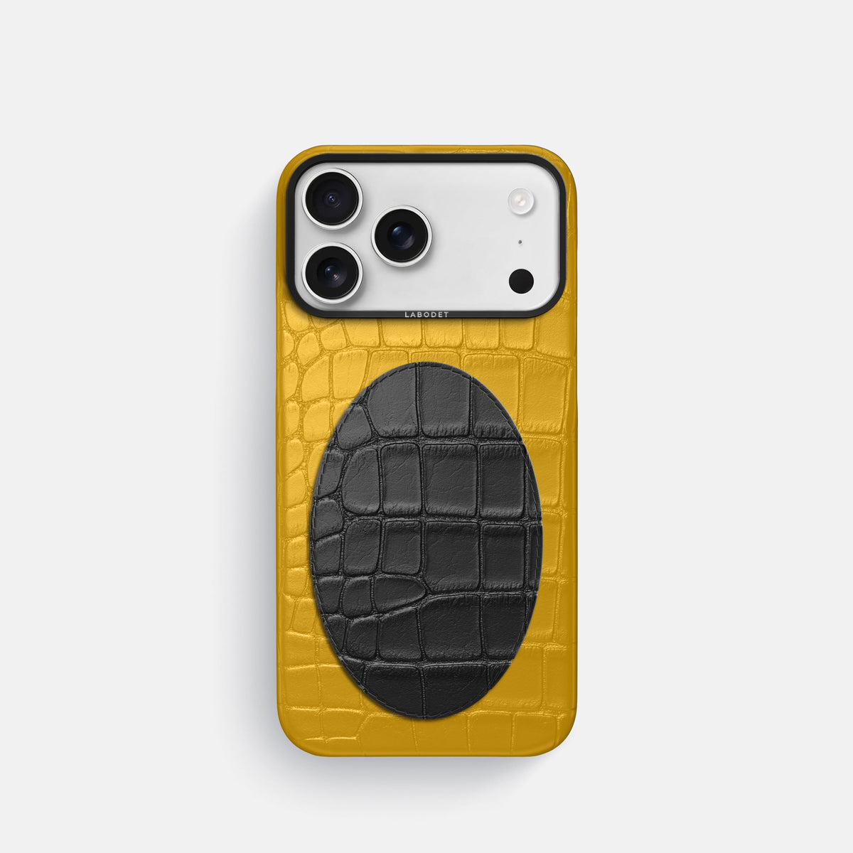 Classic Case With Oval For iPhone 18 Pro In Alligator -1 | Yellow-Black
