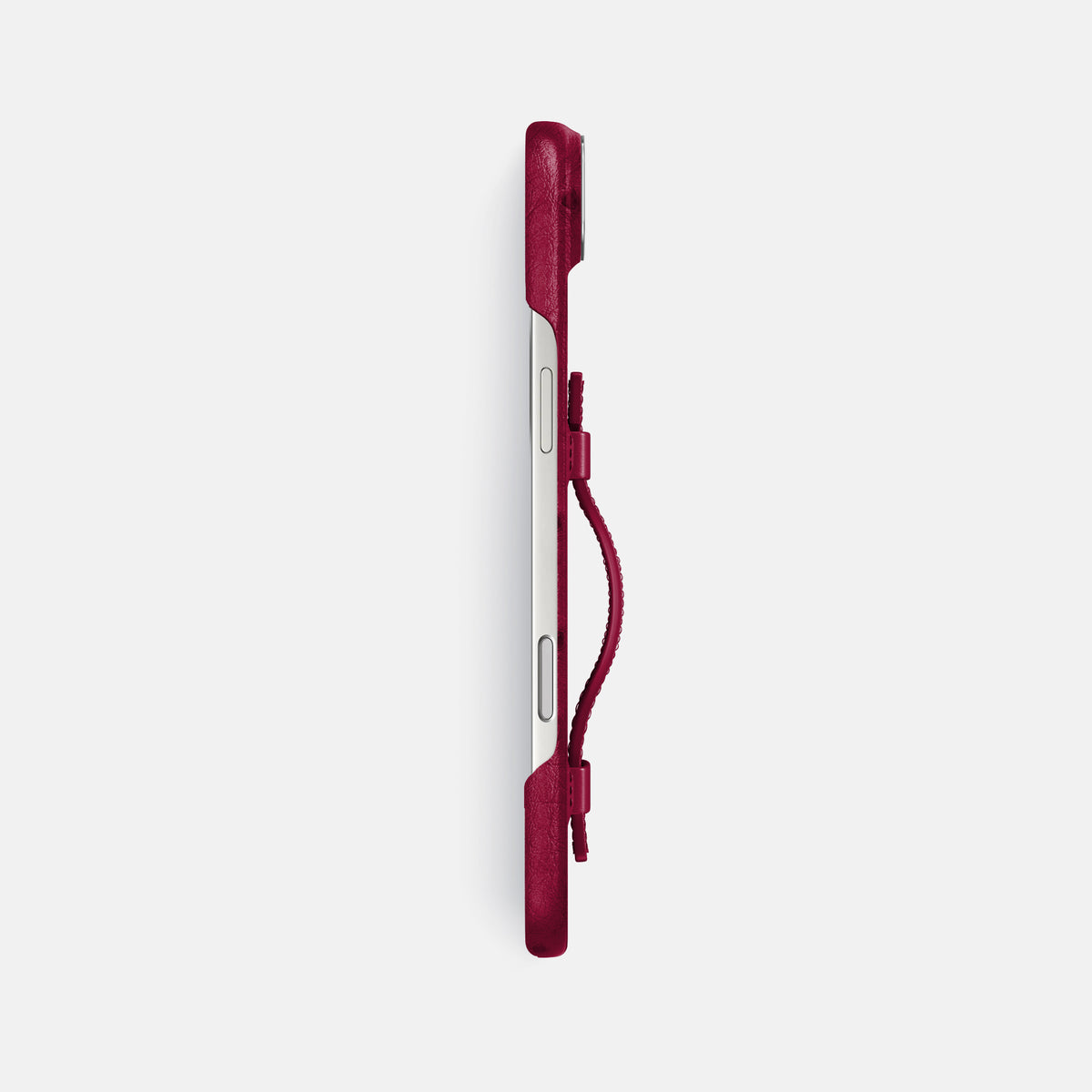 Handle Case For iPhone 17 Air In Ostrich -3 | Bordeaux-Steel