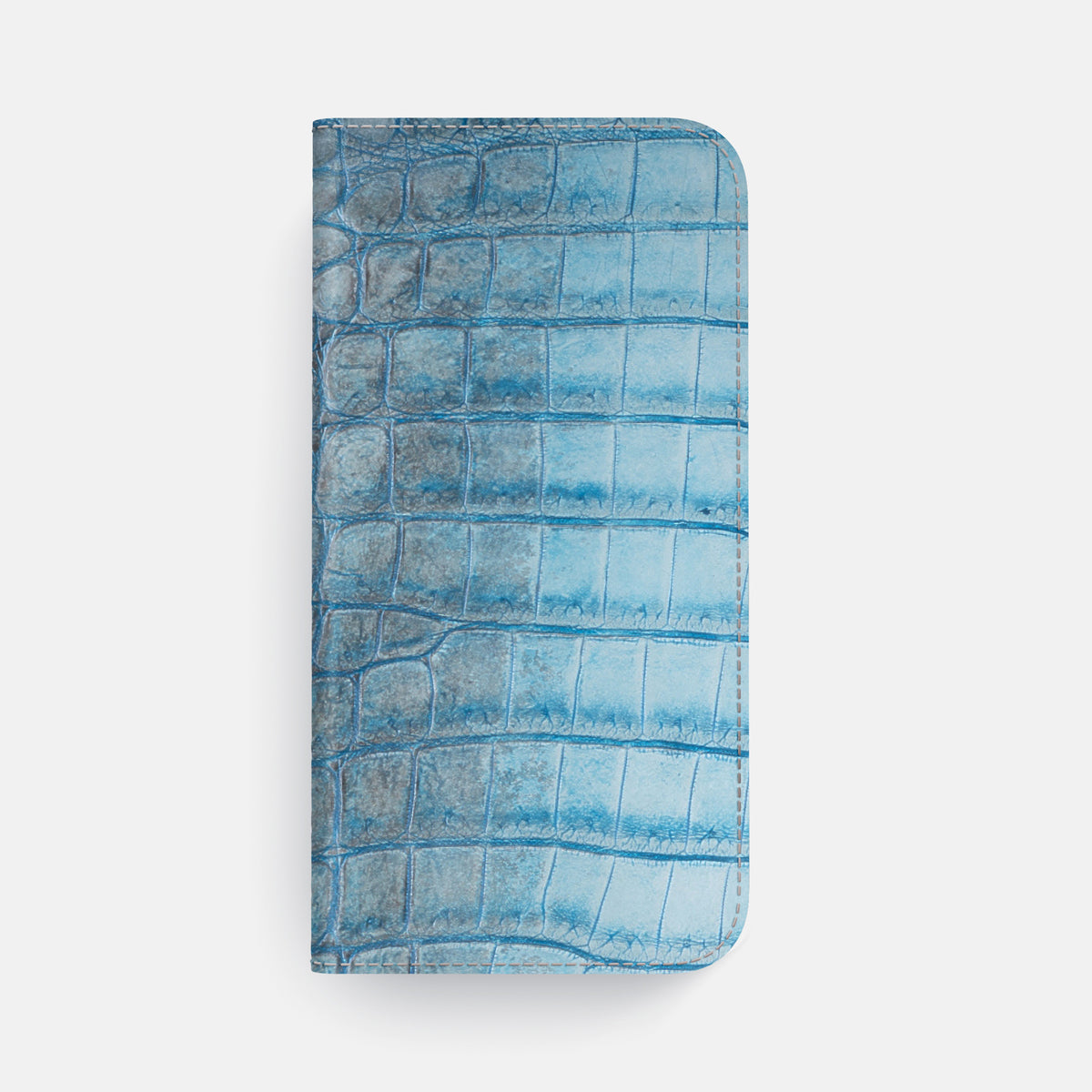 Folio Case For iPhone 17 Air In Himalayan Crocodile -4 | Ice-Blue-Black