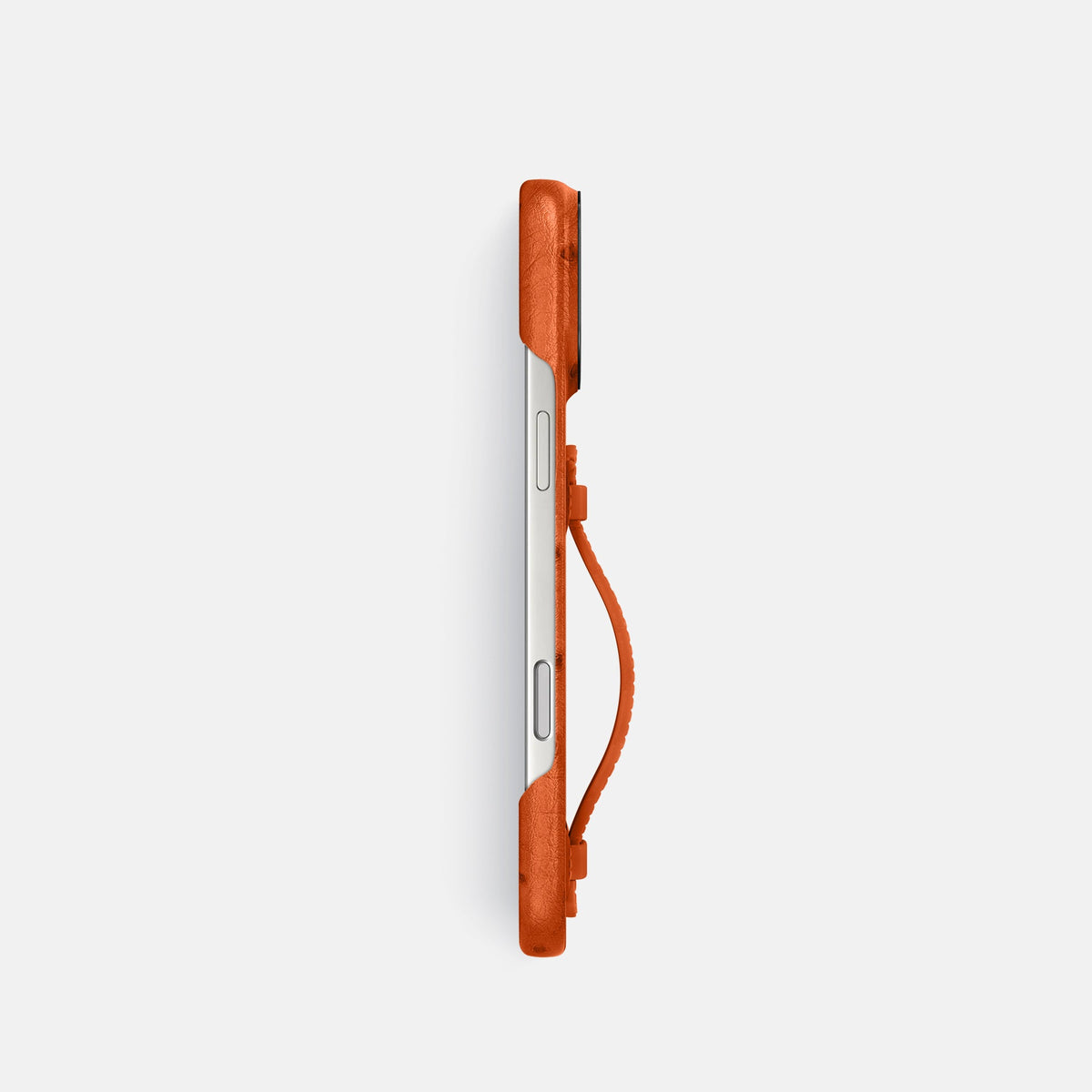 Center Handle For iPhone 18 Pro In Ostrich -2 | Orange-Black