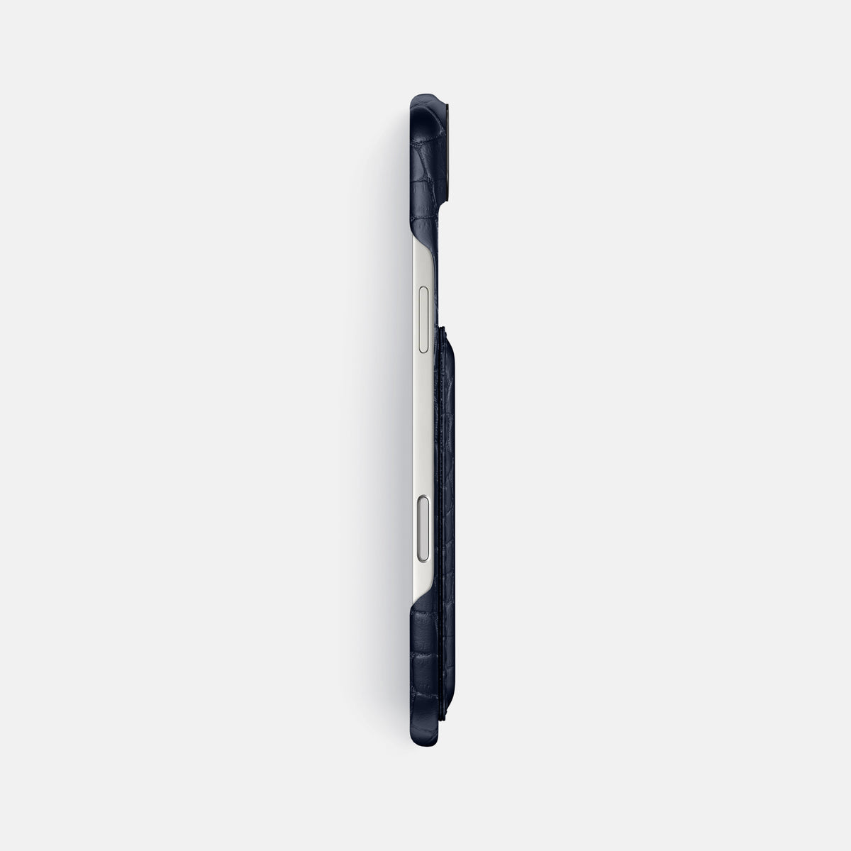 Double Card Case For iPhone 17 Air In Alligator -3 | Navy-Blue-Black