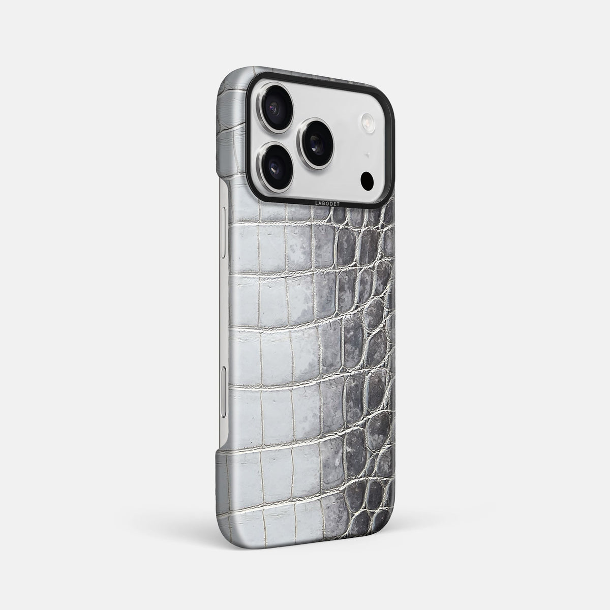 Classic Case For iPhone 18 Pro Max In Himalayan Crocodile -2 | Silver-Black