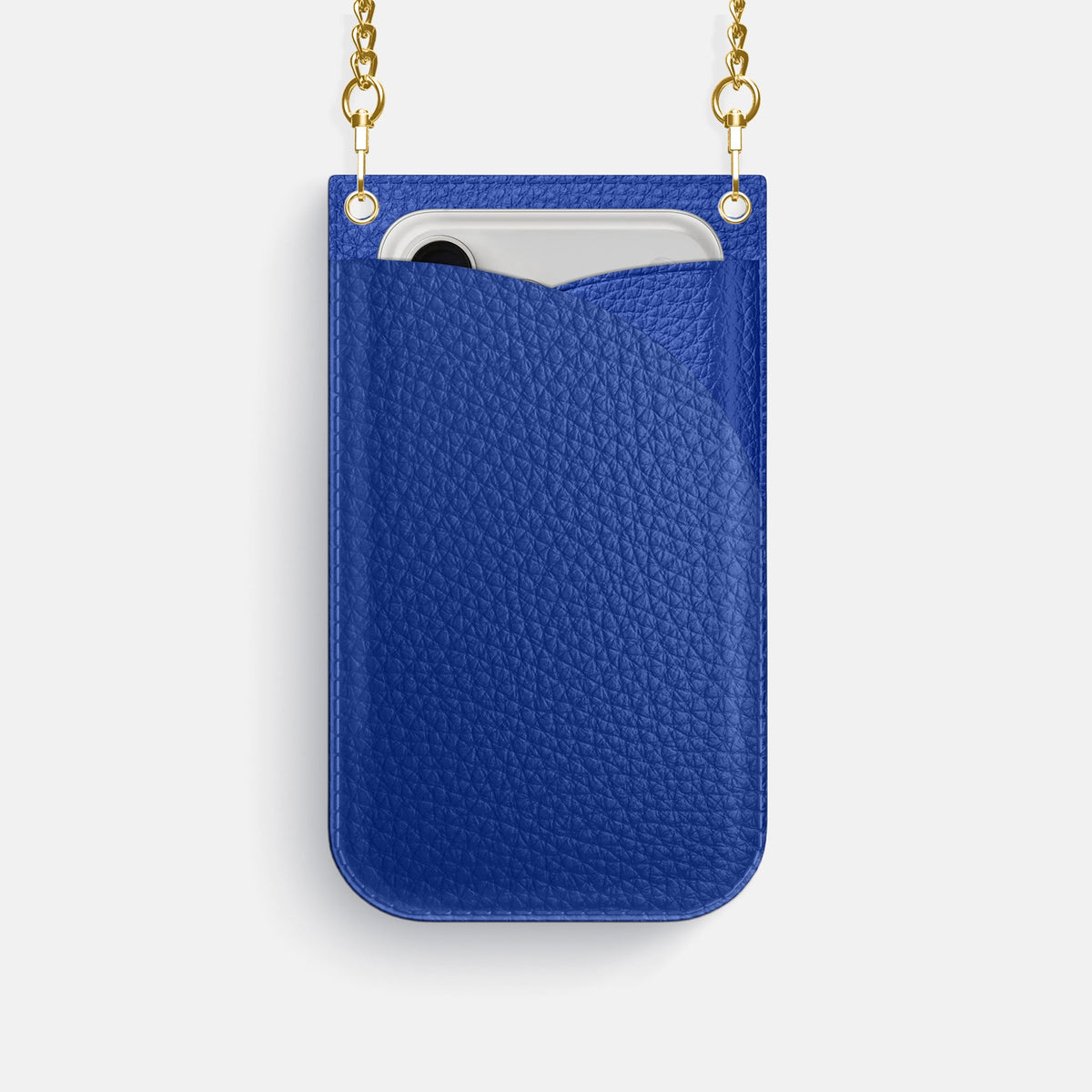 Crossbody Bag For iPhone 18 Pro In Calf -1 | Royal-Blue-Gold