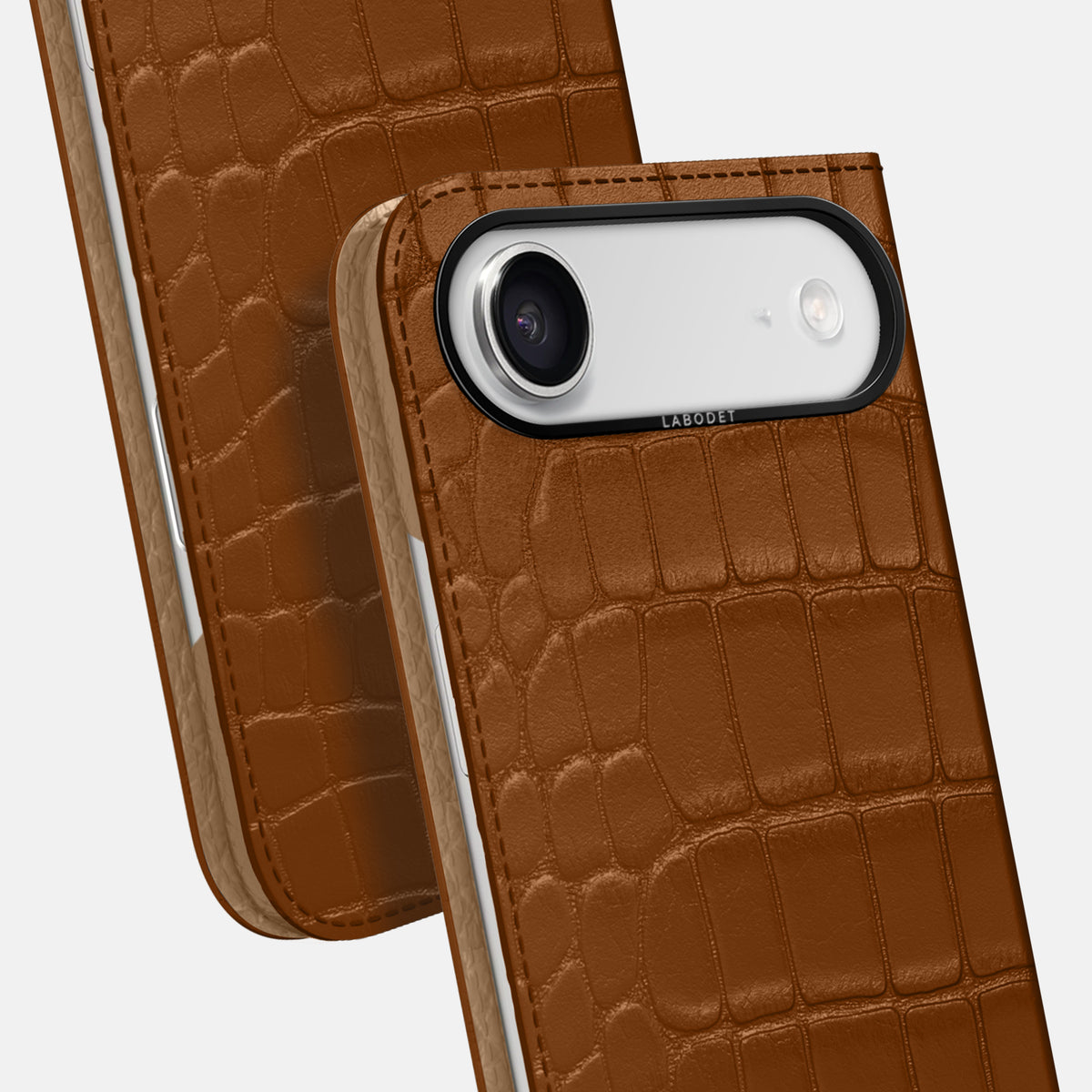 Folio Case For iPhone 17 Air In Alligator -5 | Honey-Black