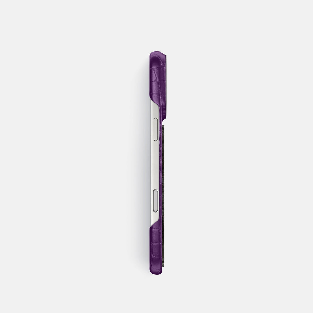 Classic Case With Carbon Dragon For iPhone 18 Pro In Alligator -3 | Purple-Black