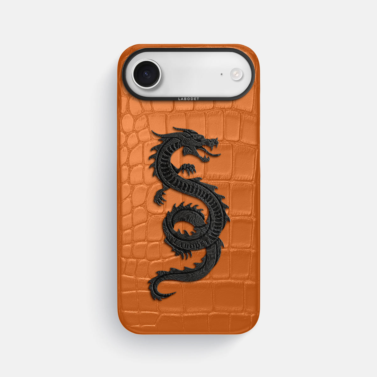 Classic Case With Carbon Dragon For iPhone 17 Air In Alligator -1 | Orange-Black
