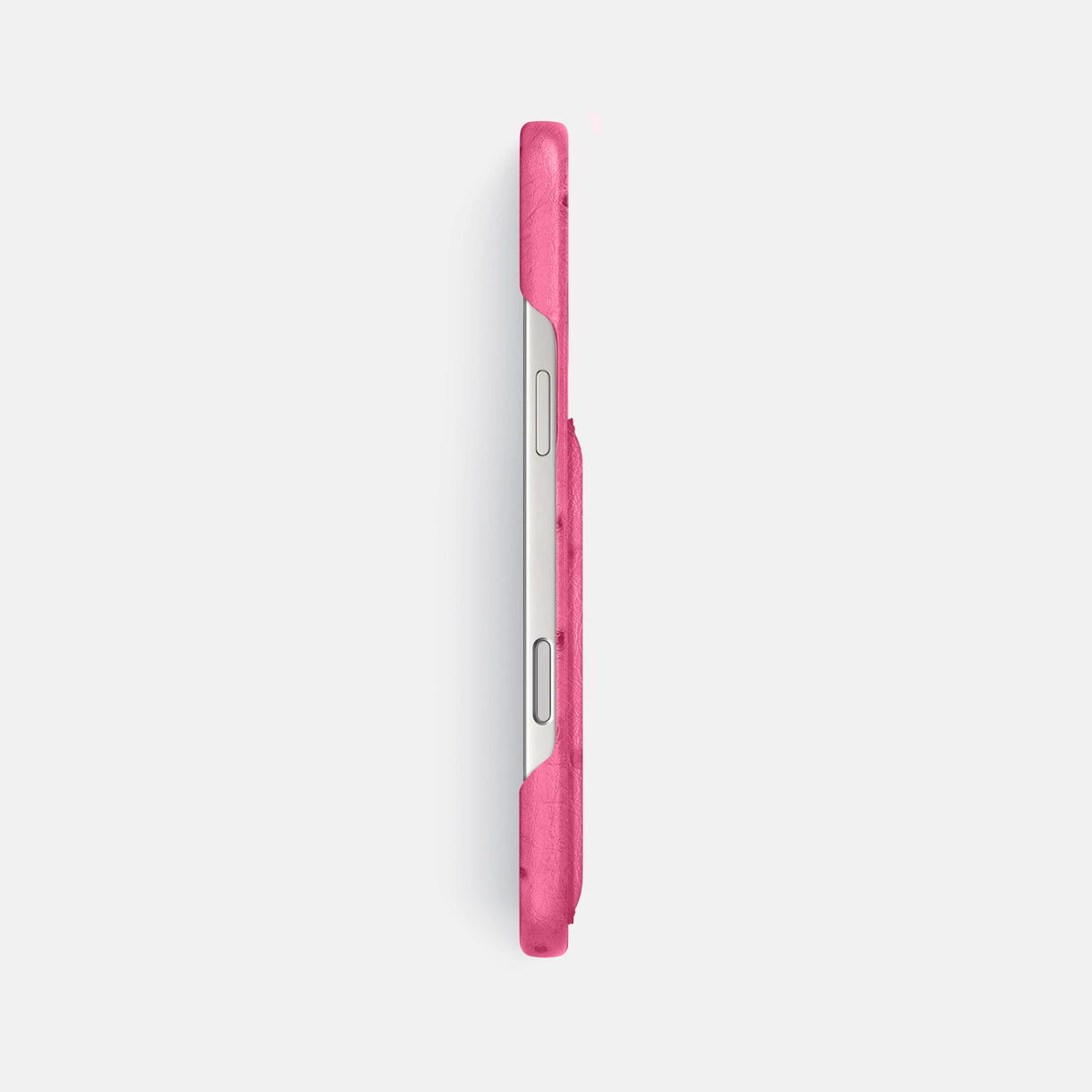 Slim Card Case For iPhone 17 Pro Max In Ostrich -3 | Pink