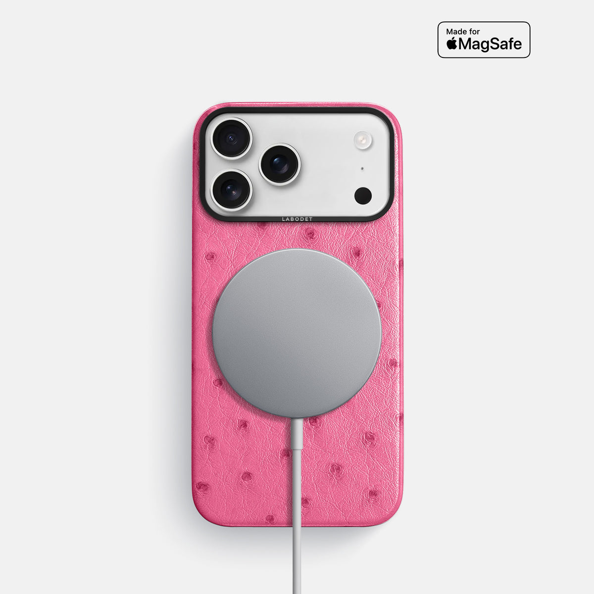 Classic Case For iPhone 17 Pro In Ostrich -5 | Pink-Black