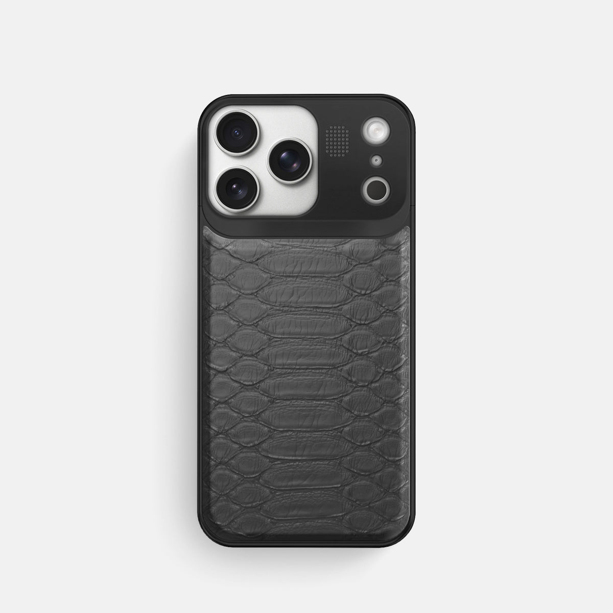 Metal Case For iPhone 17 Pro In Python -1 | Grey-Black
