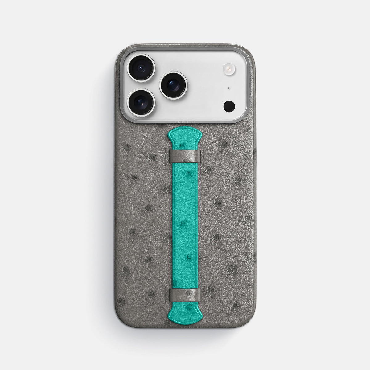 Center Handle Coloré For iPhone 18 Pro Max In Ostrich -1 | Grey-Steel