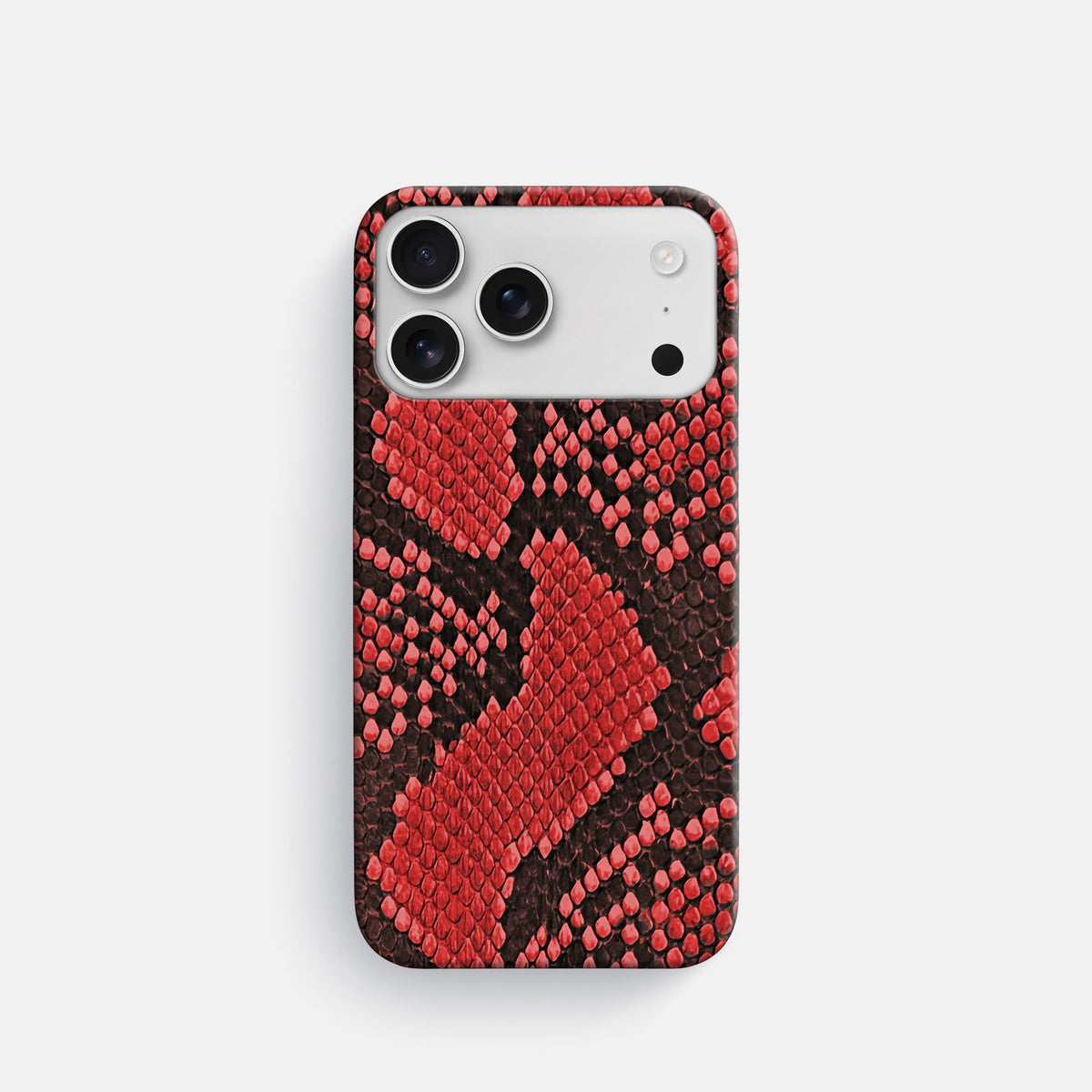 Slim Case For iPhone 18 Pro In Deluxe Python -1 | Red