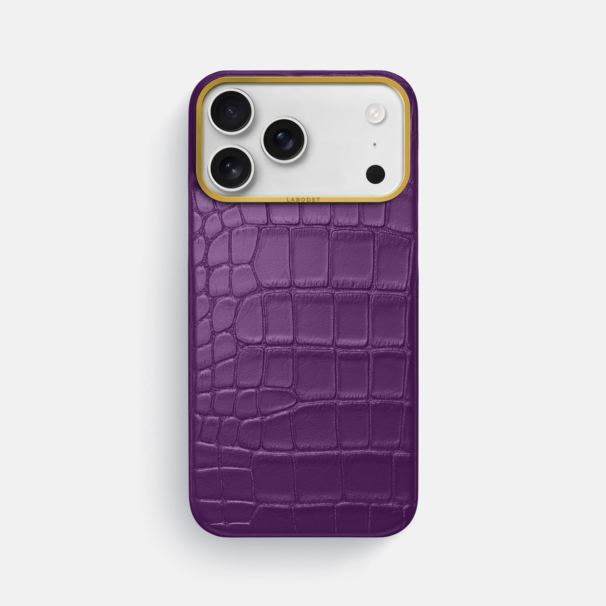Classic Case For iPhone 18 Pro Max In Alligator -1 | Purple-Gold