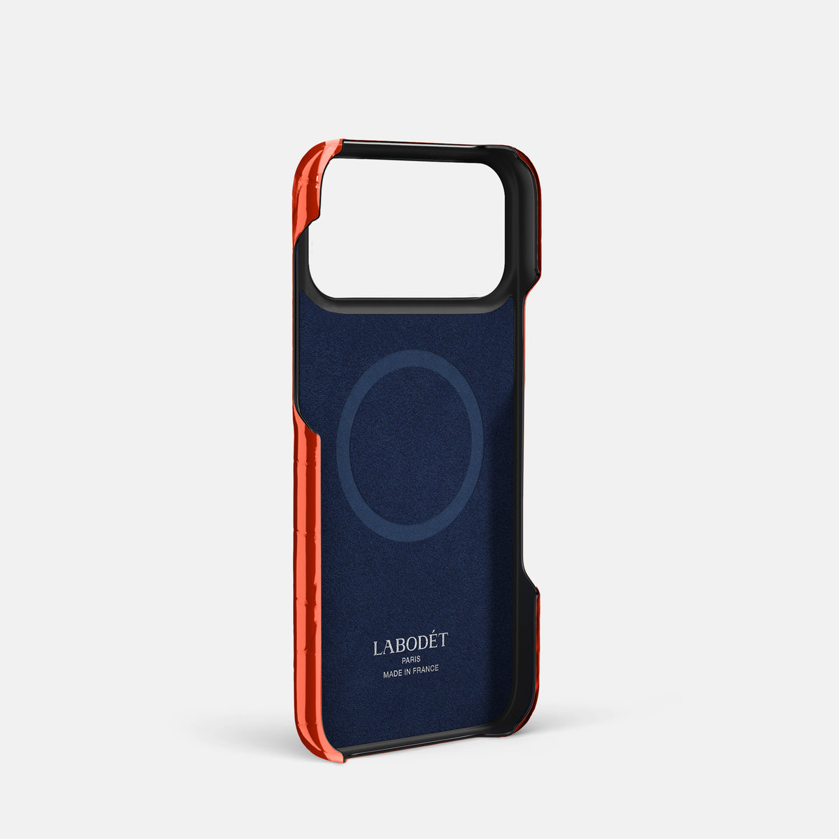 Slim Case For iPhone 17 Pro In Shiny Alligator -4 | Orange