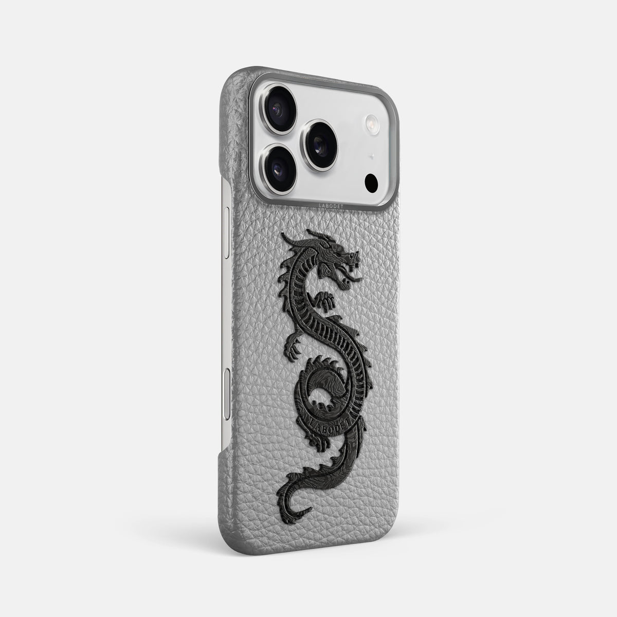 Classic Case With Carbon Dragon For iPhone 17 Pro Max In Calf -2 | Nuage-Steel