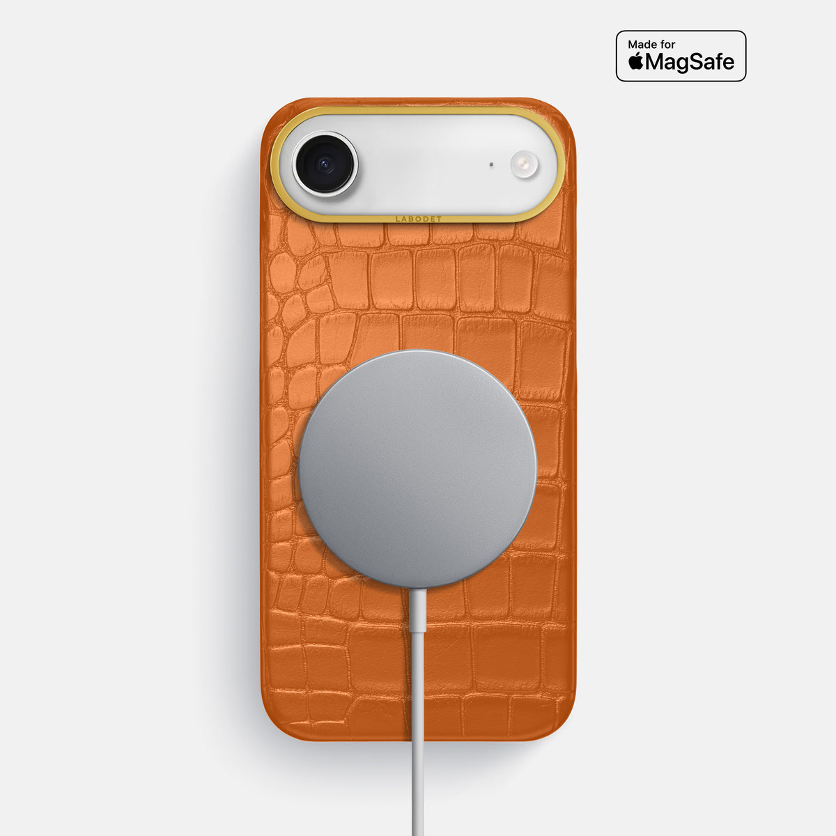 Classic Case For iPhone 17 Air In Alligator -5 | Orange-Gold