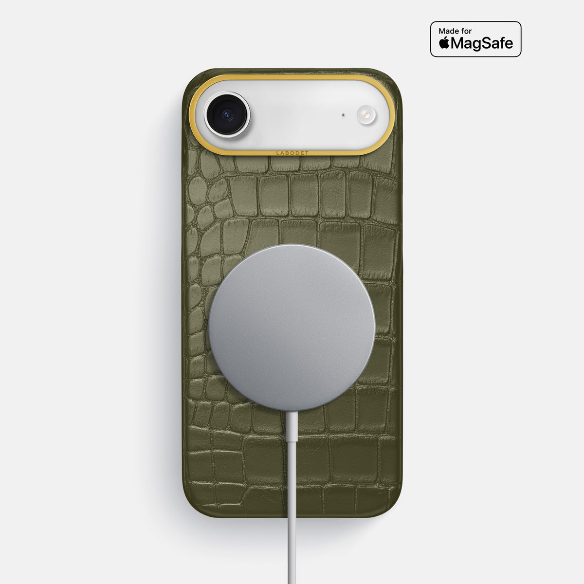Classic Case For iPhone 17 Air In Alligator -5 | Kaki-Green-Gold
