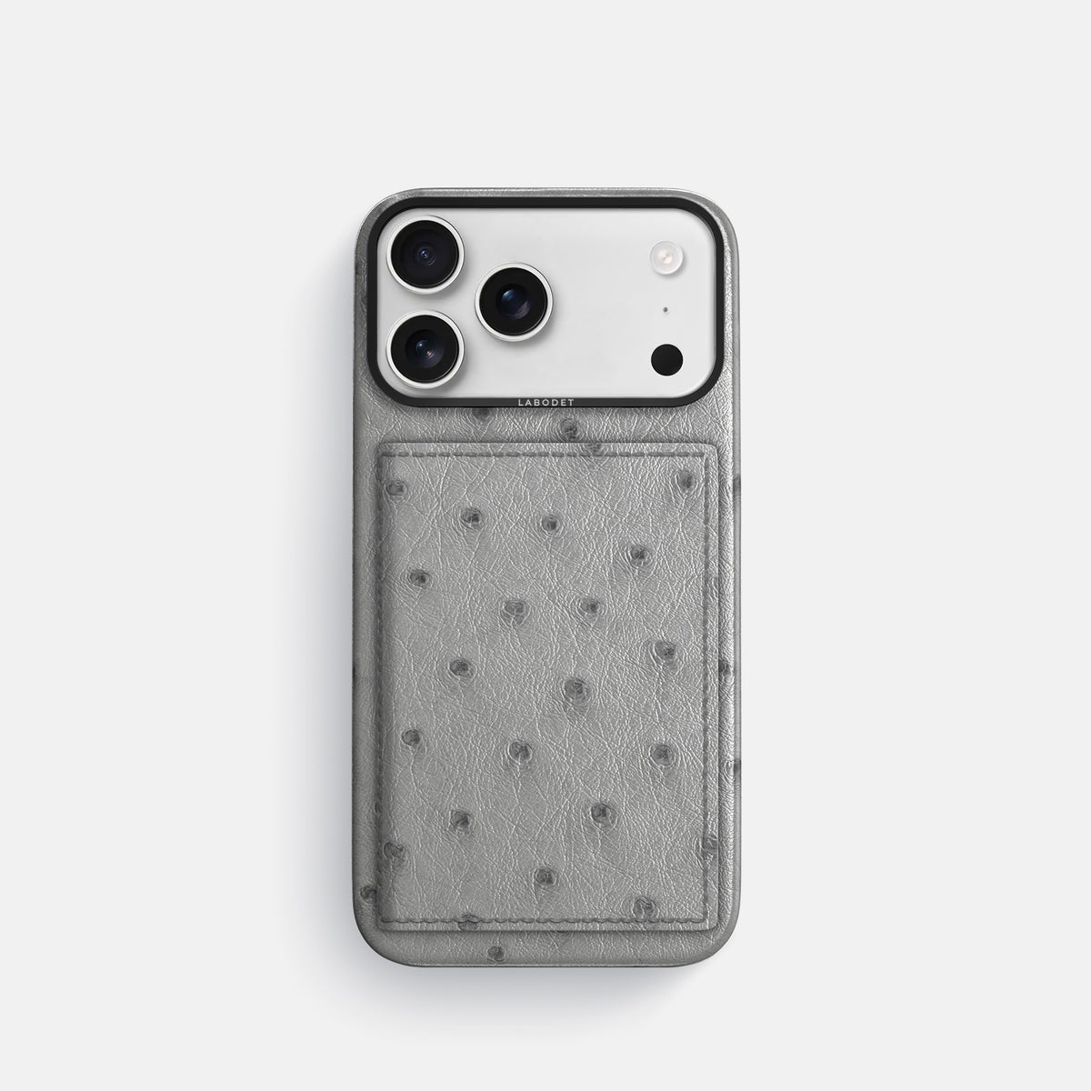 Bi-Fold Case For iPhone 17 Pro In Ostrich -1 | Silver-Black