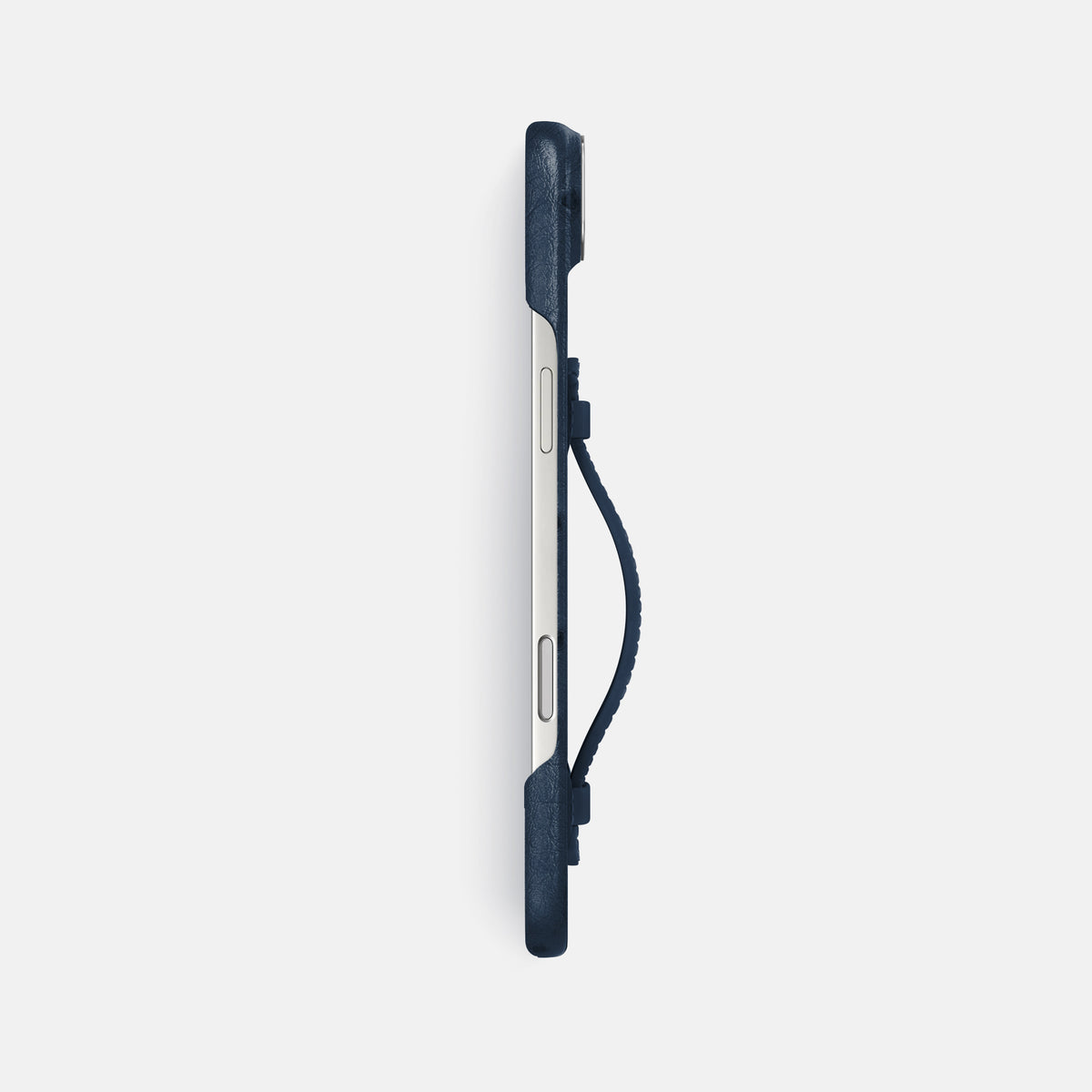 Center Handle For iPhone 17 Air In Ostrich -2 | Navy-Blue-Steel