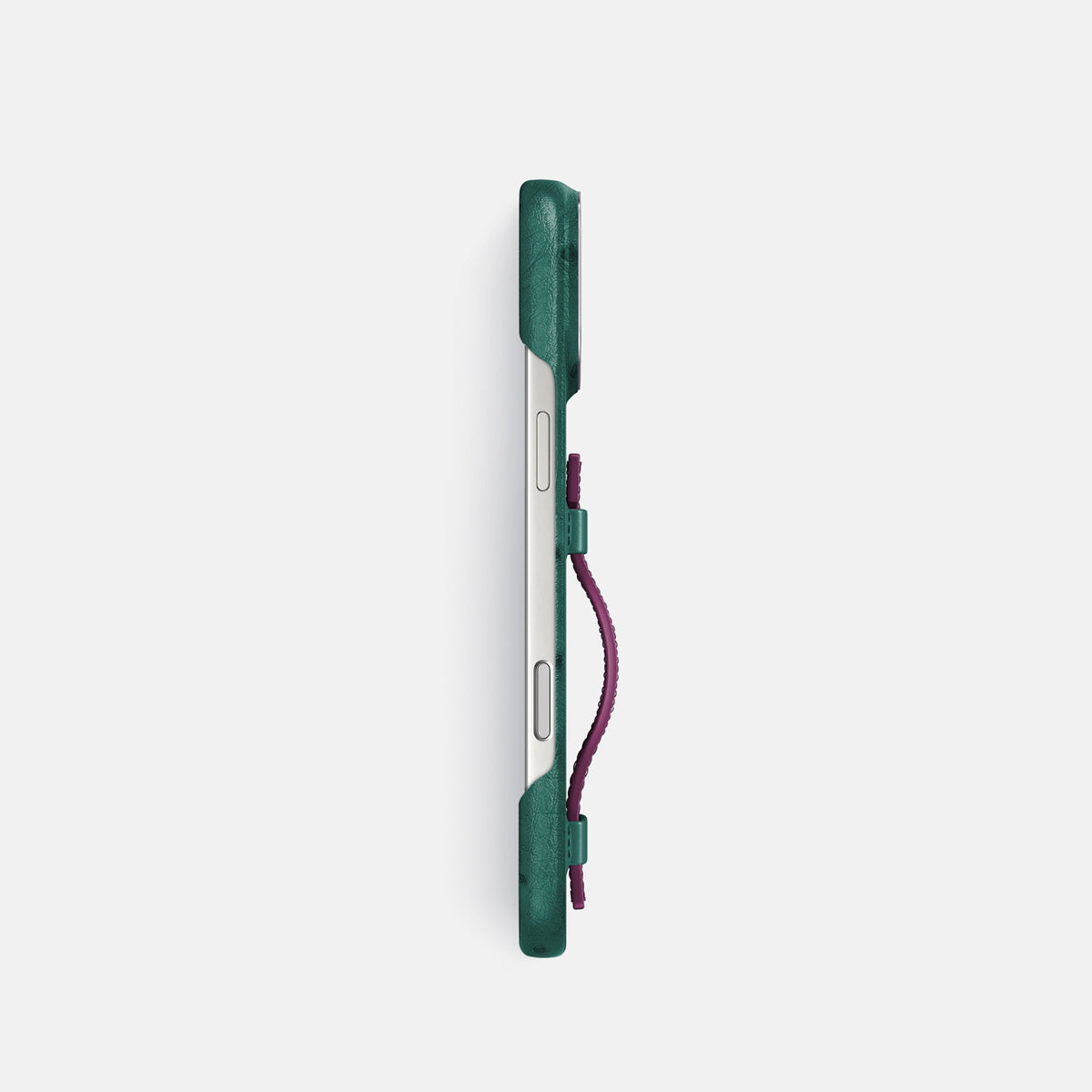 Handle Case Coloré For iPhone 18 Pro In Ostrich -3 | Forest-Green-Steel