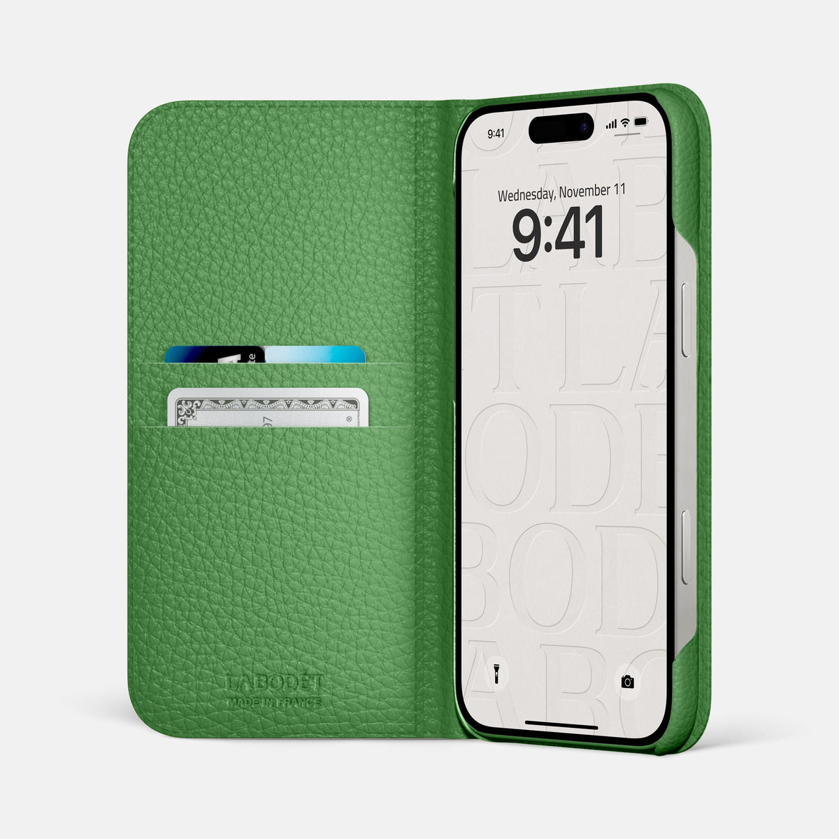 Folio Case For iPhone 18 Pro Max In Calf -2 | Herb-Black