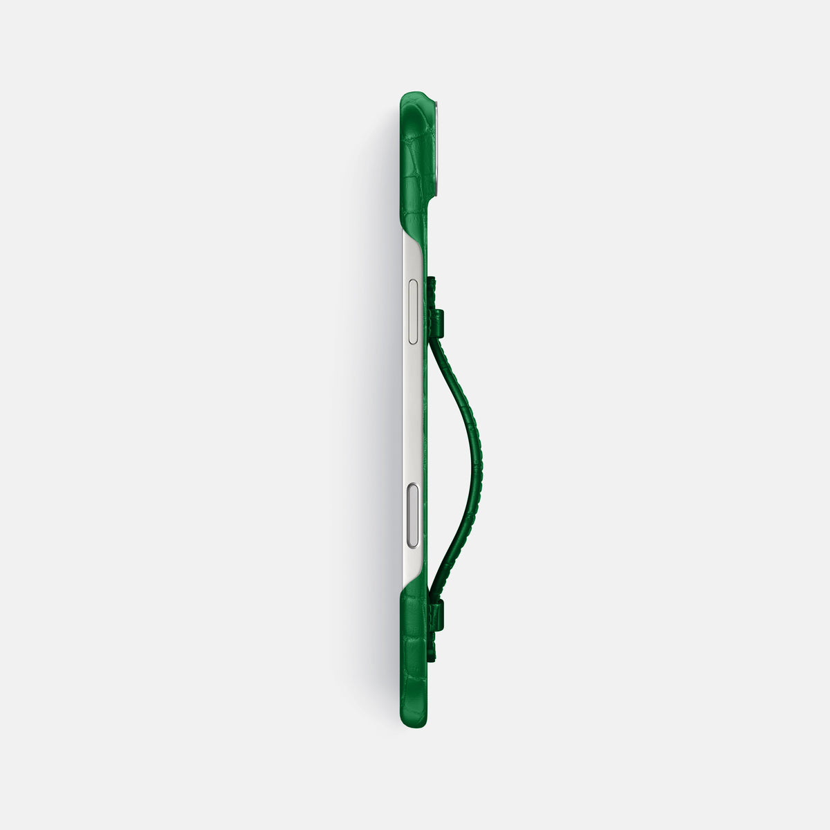 Center Handle For iPhone 17 Air In Alligator -3 | Forest-Green-Steel