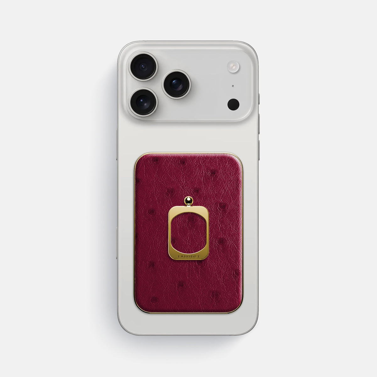 MagSafe Ring For iPhone 17 Pro Max In Ostrich -2 | Bordeaux-Gold