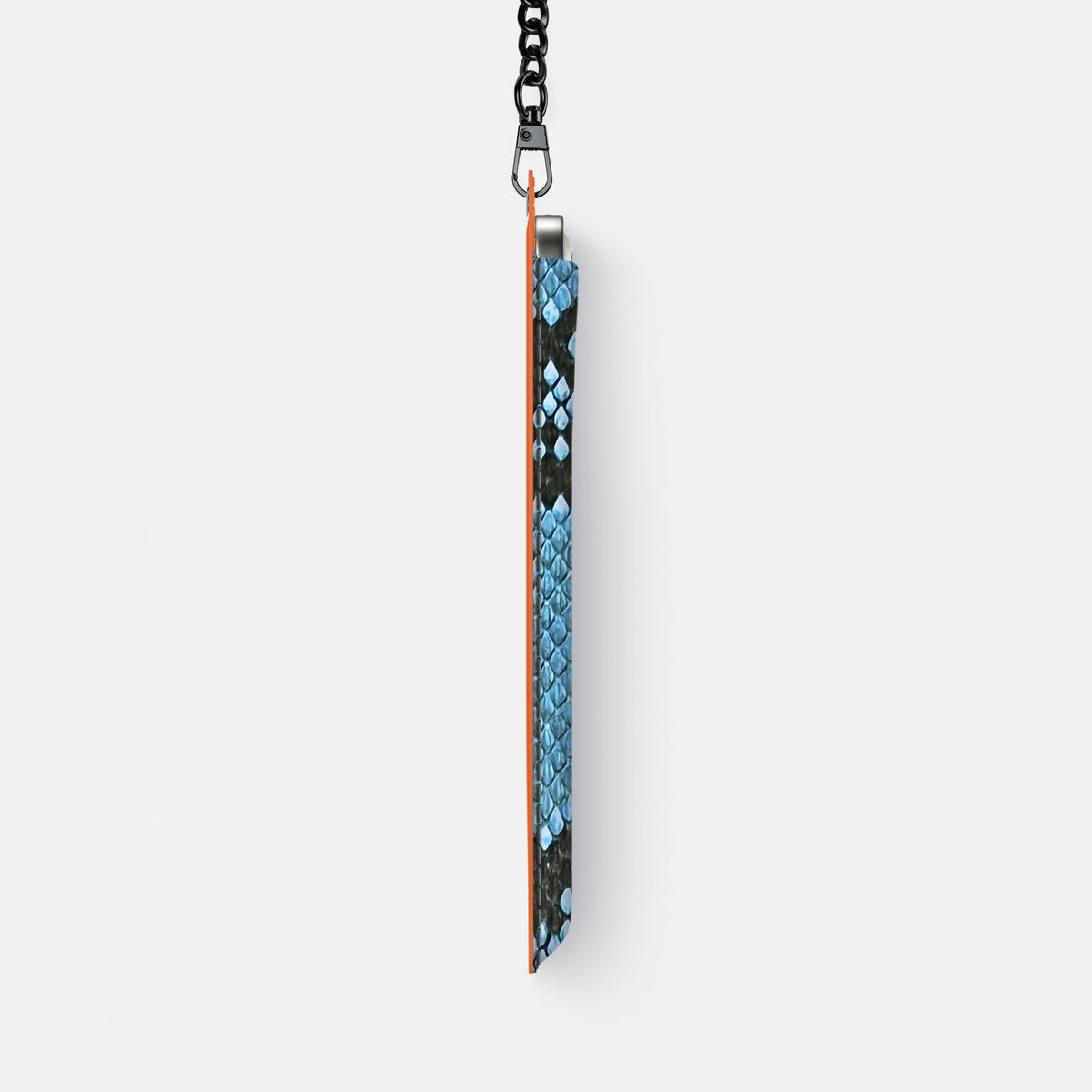 Crossbody Bag For iPhone 18 Pro Max In Deluxe Python -4 | Pacific-Blue-Black