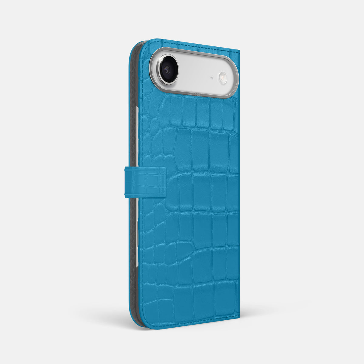 Folio Case with Clasp For iPhone 17 Air In Alligator -1 | Curaçao-Blue-Steel