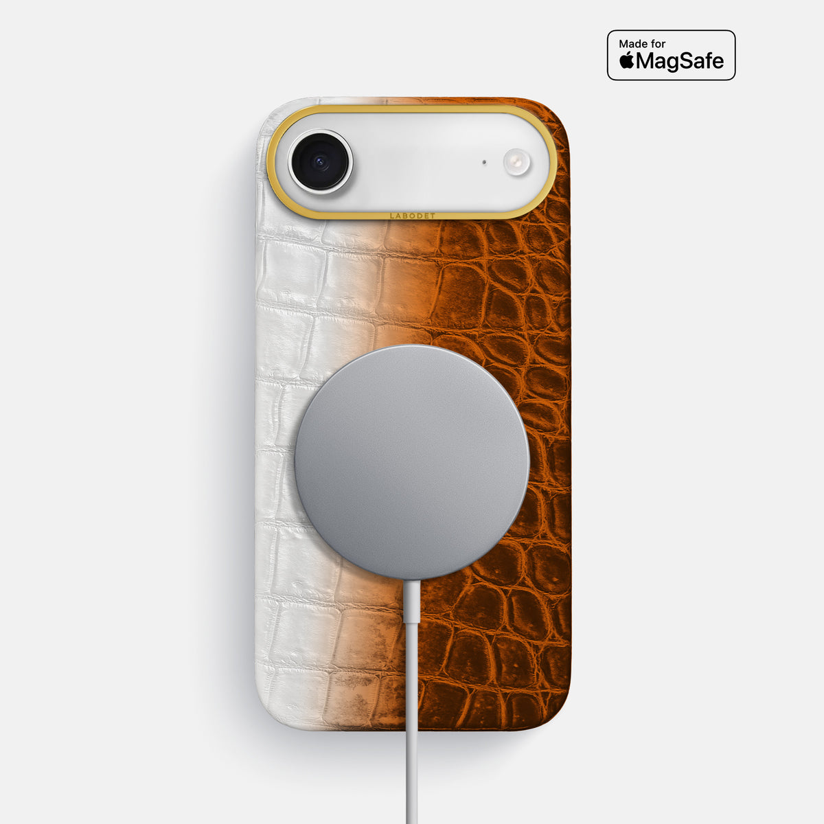 Classic Case For iPhone 17 Air In Himalayan Crocodile -4 | Orange-Gold