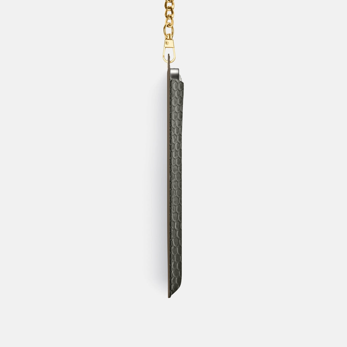 Crossbody Bag For iPhone 18 Pro In Lizard -4 | Grey-Gold