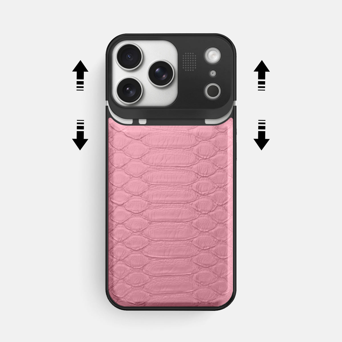 Metal Case For iPhone 17 Pro Max In Python -2 | Pink-Black