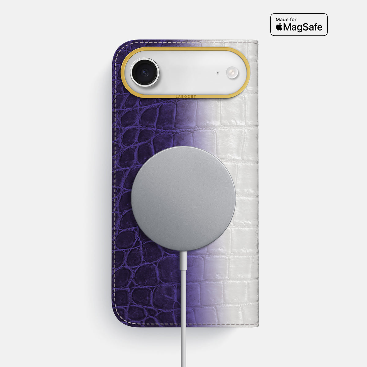 Folio Case For iPhone 17 Air In Himalayan Crocodile -3 | Purple-Gold